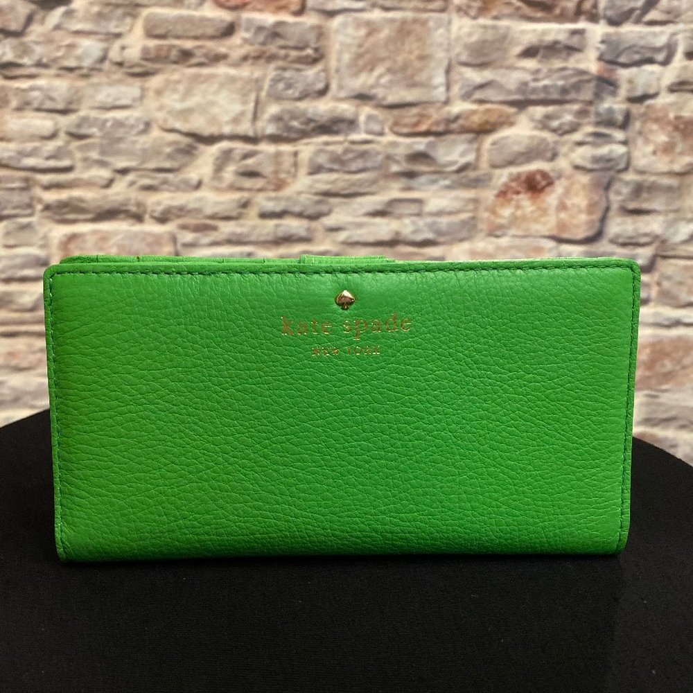 Large Kate Spade Cobble Hill Wallet Shamrock